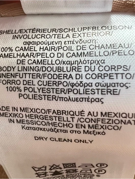 Brooks Brothers "346" Women’s 100% Camel Hair Blazer in 2P (Petite) - Picture 11 of 12